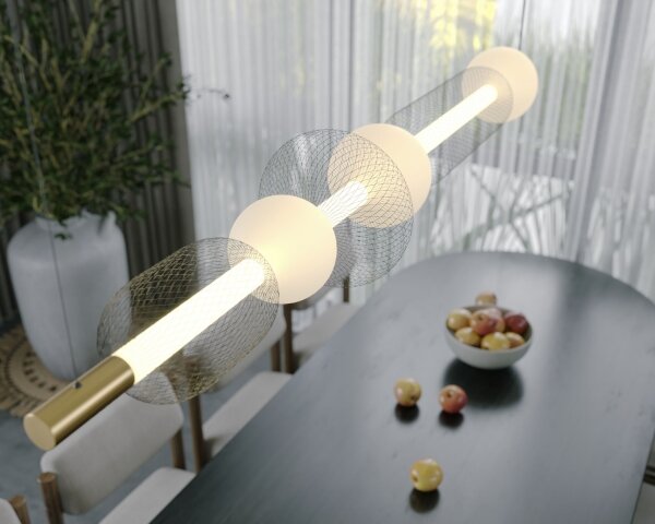 MAXLIGHT P0593 - Lampadario LED a sospensione con filo BORA LED/29W/230V bianco/nero