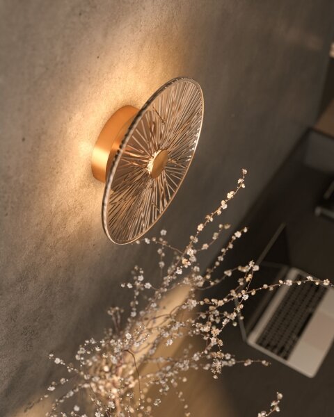MAXLIGHT W0356 - Applique a LED ALLURE LED/5W/230V diametro 28 cm oro/limpido