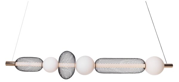 MAXLIGHT P0593 - Lampadario LED a sospensione con filo BORA LED/29W/230V bianco/nero