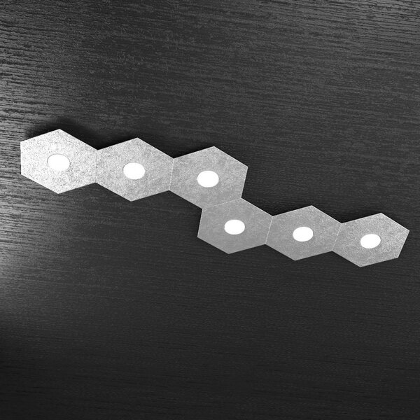 Plafoniera moderna top light hexagon 1142 6l a8 gx53 led metallo lampada parete soffitto - Top Light