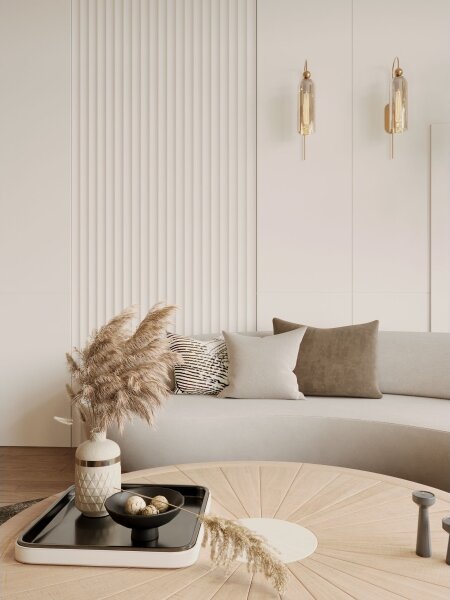 MAXLIGHT W0332 - Applique CAMPANILA 1xE27/40W/230V ottone/beige