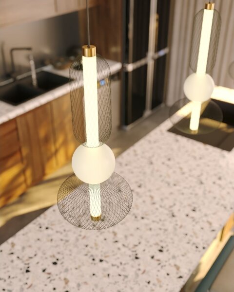 MAXLIGHT P0591 - Lampadario LED a sospensione con filo BORA LED/10W/230V diametro 22 cm bianco/nero