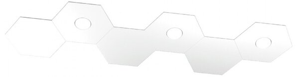 Plafoniera moderna top light hexagon 1142 3l3d a5 gx53 led metallo lampada parete soffitto - Top Light