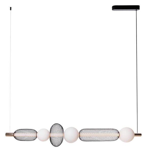 MAXLIGHT P0593 - Lampadario LED a sospensione con filo BORA LED/29W/230V bianco/nero
