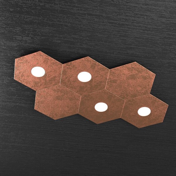 Plafoniera moderna top light hexagon 1142 4l2d a1 gx53 led metallo lampada parete soffitto - Top Light