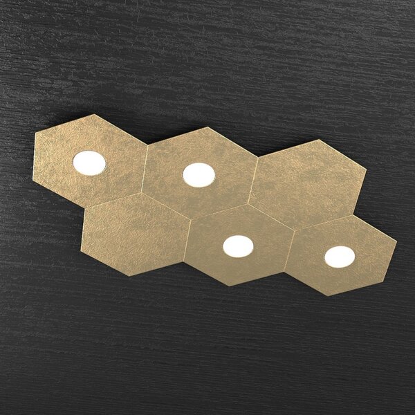 Plafoniera moderna top light hexagon 1142 4l2d a1 gx53 led metallo lampada parete soffitto - Top Light