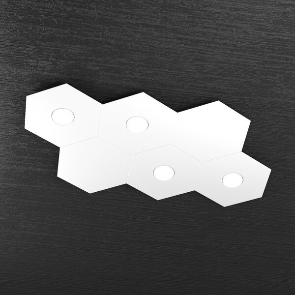Plafoniera moderna top light hexagon 1142 4l2d a1 gx53 led metallo lampada parete soffitto - Top Light