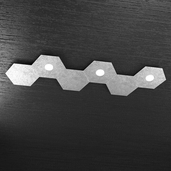 Plafoniera moderna top light hexagon 1142 3l3d a5 gx53 led metallo lampada parete soffitto - Top Light