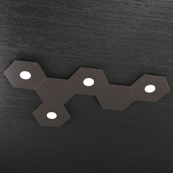 Plafoniera moderna top light hexagon 1142 4l2d gx53 led metallo lampada parete soffitto - Top Light