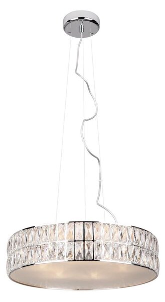 MAXLIGHT P0236 - Lampadario a sospensione con filo DIAMANTE 5xG9/42W/230V diametro 38 cm cromo