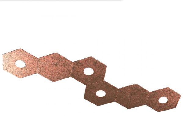 Plafoniera moderna top light hexagon 1142 4l2d a3 gx53 led metallo lampada parete soffitto - Top Light