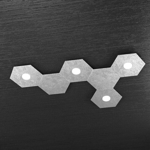 Plafoniera moderna top light hexagon 1142 4l2d gx53 led metallo lampada parete soffitto - Top Light