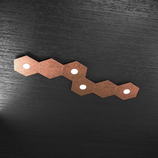 Plafoniera moderna top light hexagon 1142 4l2d a3 gx53 led metallo lampada parete soffitto - Top Light
