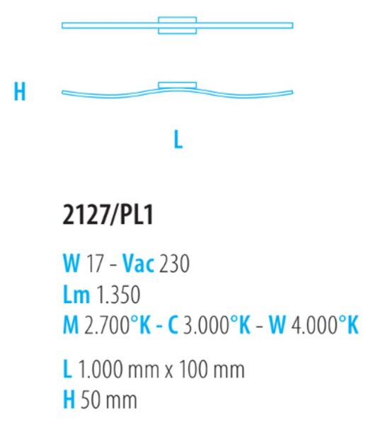 Plafoniera moderna fratelli braga scia 2127 pl1 led metallo lampada soffitto parete - Fratelli Braga