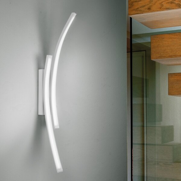 Applique moderna fratelli braga scia 2127 a2 led metallo lampada parete - Fratelli Braga