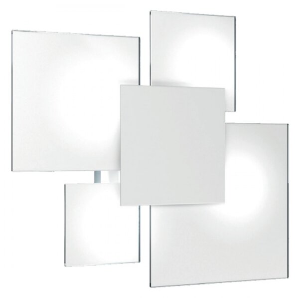 Plafoniera moderna top light upgrade 1148 90 e27 led vetro lampada parete soffitto - Top Light
