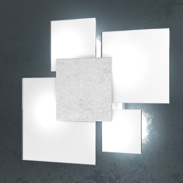 Plafoniera moderna top light upgrade 1148 45 e27 led vetro lampada parete soffitto - Top Light