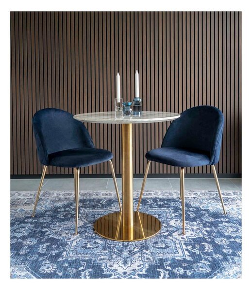 Tavolo da pranzo rotondo con piano in marmo ø 70 cm Bolzano - House Nordic