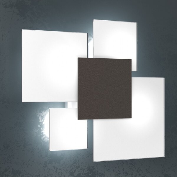 Plafoniera moderna top light upgrade 1148 45 e27 led vetro lampada parete soffitto - Top Light