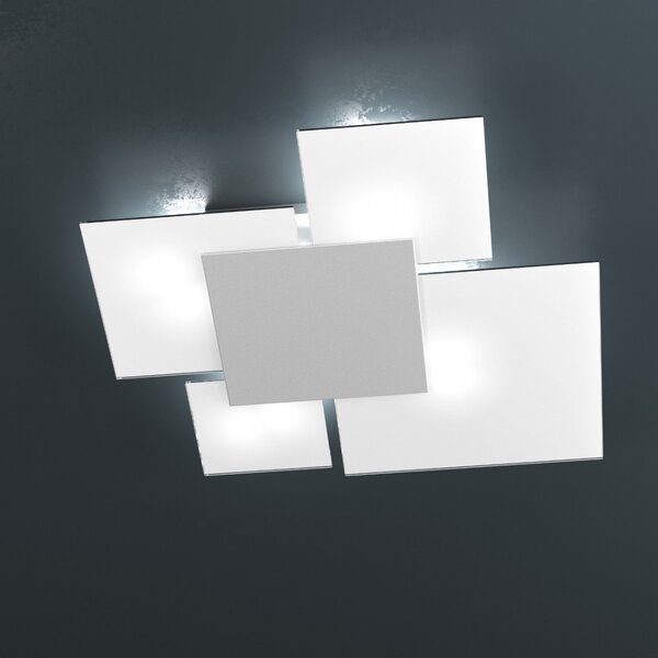Plafoniera moderna top light upgrade 1148 70 e27 led vetro lampada parete soffitto - Top Light