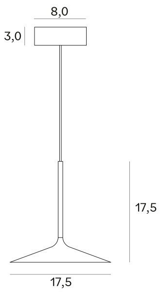 MAXLIGHT P0456 - Lampadario LED a sospensione con filo HANA LED/6W/230V diametro 17,5 cm nero