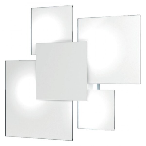 Plafoniera moderna top light upgrade 1148 90 e27 led vetro lampada parete soffitto - Top Light