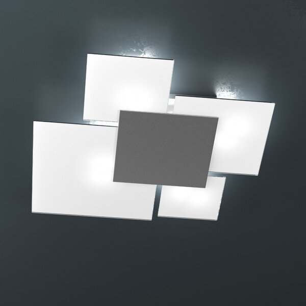 Plafoniera moderna top light upgrade 1148 70 e27 led vetro lampada parete soffitto - Top Light