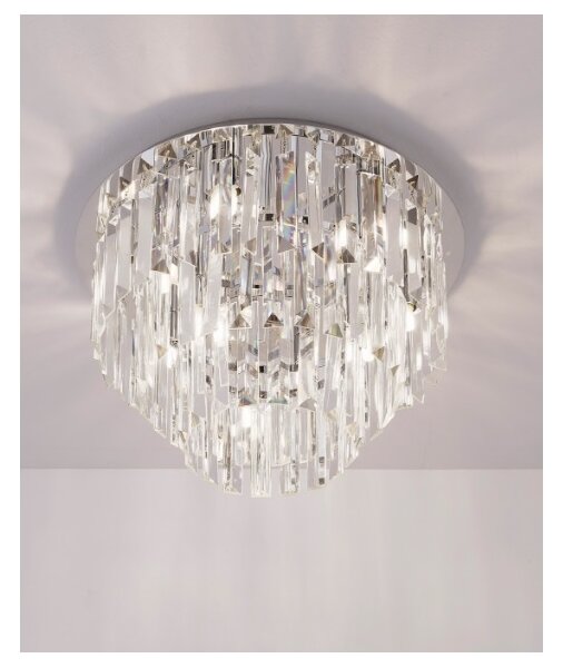 MAXLIGHT C0136 - Plafoniera MONACO 9xG9/40W/230V diametro 42 cm cromo