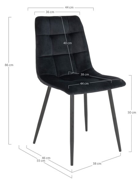 Sedie da pranzo in set nere 2 pz Moseby – Bonami Essentials