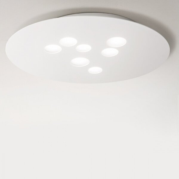 Plafoniera ge-luna pg gx53 led 72x60 alluminio metacrilato lampada soffitto moderno interno - Gea Luce