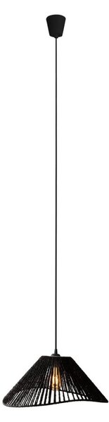 MAXLIGHT P0579 - Lampadario a sospensione con filo AMALFI 1xE27/15W/230V diametro 45 cm nero