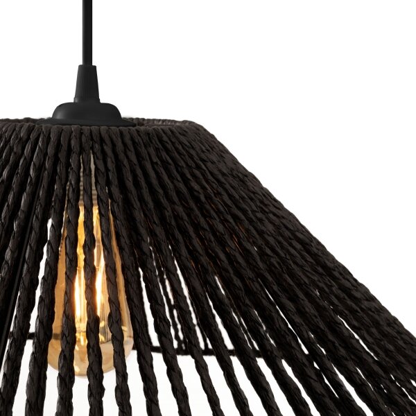 MAXLIGHT P0579 - Lampadario a sospensione con filo AMALFI 1xE27/15W/230V diametro 45 cm nero