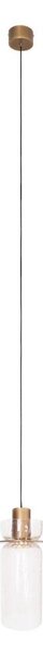 MAXLIGHT P0531 - Lampadario LED a sospensione con filo SIGNATURE LED/8W/230V diametro 15 cm ottone/limpido