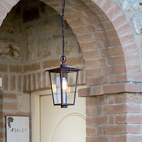 Lampadario classico livos ribot 942 e27 led alluminio sospensione lanterna - Livos