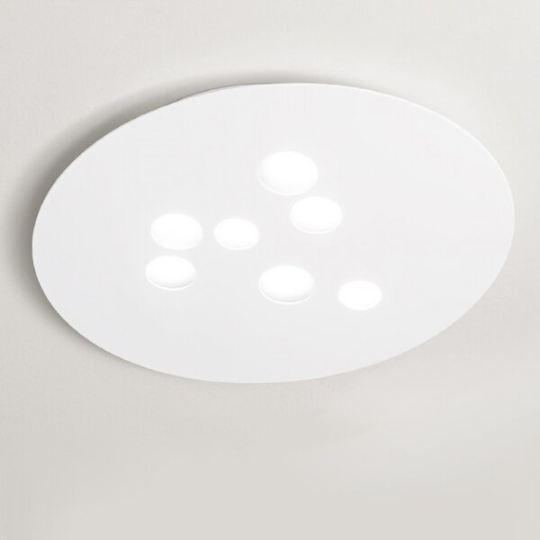 Plafoniera ge-luna pg gx53 led 72x60 alluminio metacrilato lampada soffitto moderno interno - Gea Luce