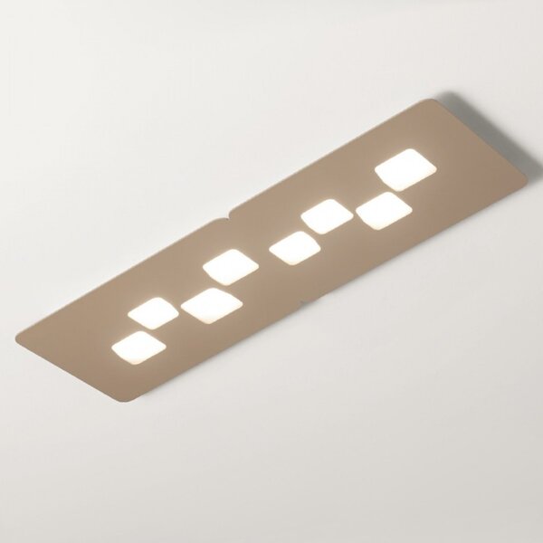 Plafoniera gea luce bilbao pg gx53 led tortora lampada soffitto moderna - Gea Luce