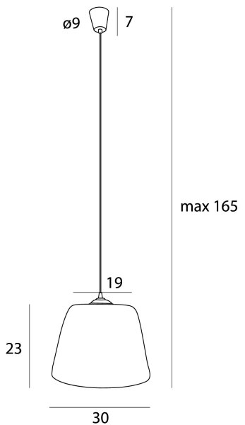 MAXLIGHT P0582 - Lampadario a sospensione con filo POT 1xE27/15W/230V diametro 30 cm beige