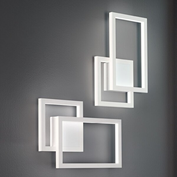 Applique moderno perenz cross 6598 b ctd led bianco dinamico lampada parete - Perenz
