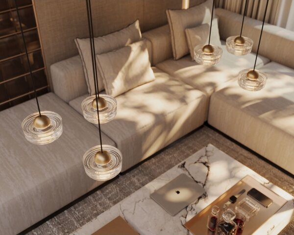 MAXLIGHT P0543 - Lampadario LED a sospensione con filo LIPARI LED/22W/230V diametro 35 cm limpido