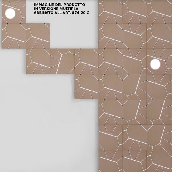 Applique moderno cattaneo street system 3 elementi 874/20c 873/20pa led 9w gx53 lampada parete soffitto metallo componibile - Cattaneo Illuminazione