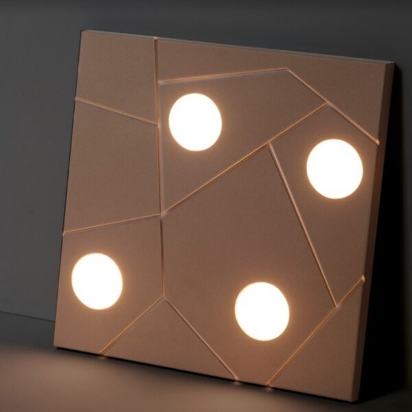 Plafoniera moderna cattaneo street 873 45pa led 9w gx53 4 luci lampada parete soffitto metallo quadrata interno - Cattaneo Illuminazione