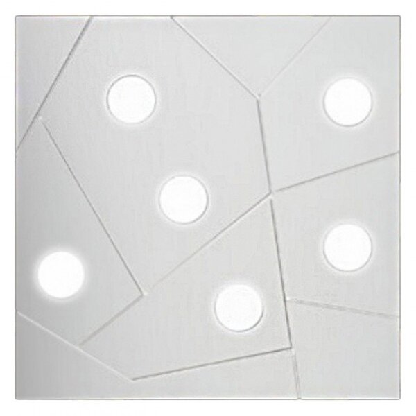 Plafoniera moderna cattaneo street 873 60pa led 9w gx53 6 luci lampada parete soffitto metallo quadrata interno - Cattaneo Illuminazione