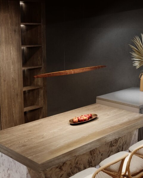 MAXLIGHT P0598 - Lampadario LED a sospensione con filo WOODY LED/25W/230V marrone/pino