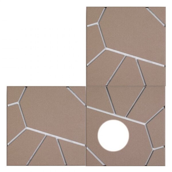 Applique moderno cattaneo street system 3 elementi 874/20c 873/20pa led 9w gx53 lampada parete soffitto metallo componibile - Cattaneo Illuminazione