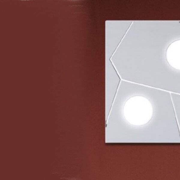 Plafoniera moderna cattaneo street 873 45pa led 9w gx53 4 luci lampada parete soffitto metallo quadrata interno - Cattaneo Illuminazione
