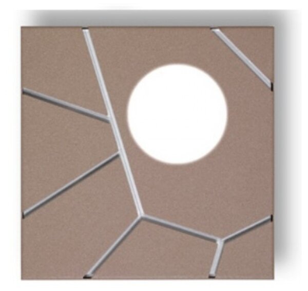 Applique moderno cattaneo street system 873 20pa led 9w gx53 lampada soffitto parete componibile metallo verniciato - Cattaneo Illuminazione