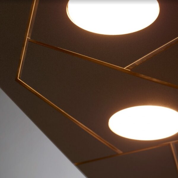 Plafoniera moderna cattaneo street 873 45pa led 9w gx53 4 luci lampada parete soffitto metallo quadrata interno - Cattaneo Illuminazione