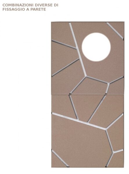 Applique moderno cattaneo street system 2 elementi 874/20c 873/20pa led 9w gx53 lampada soffitto parete metallo componibile - Cattaneo Illuminazione