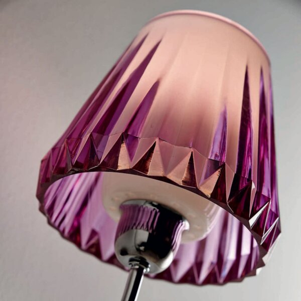 Applique moderno illuminando gaia ap led lampada parete acrilico tortora viola trasparente interno e14 - Illuminando