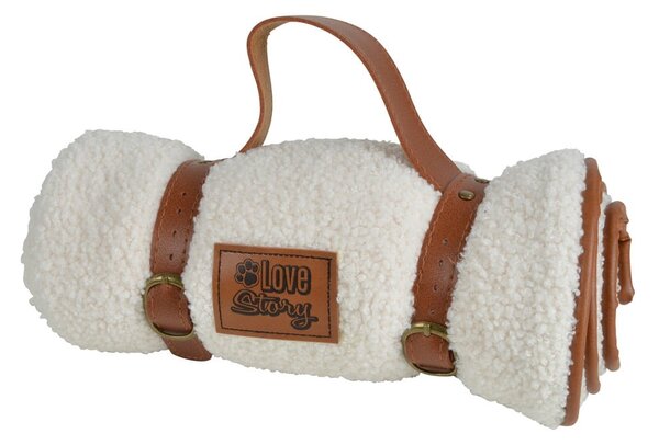 Coperta crema per cani 50x70 cm - Love Story